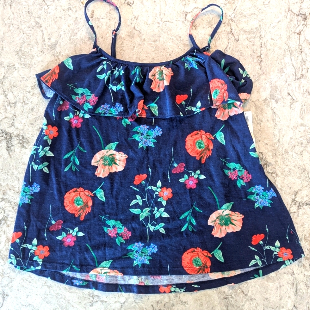 Floral Ruffle Top